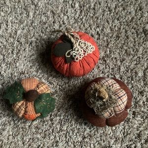 Handmade pumpkin and acorn set